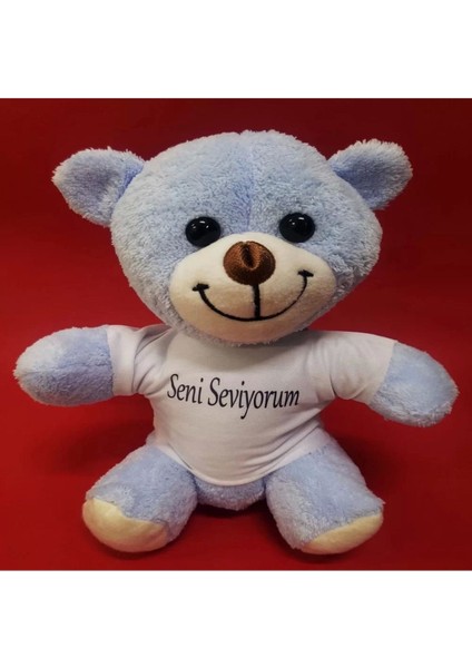 Mavi Seni Seviyorum Tişörtlü Ayı 1 Adet