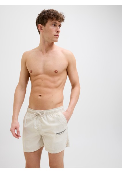 Jack Jones Jpstnaxos Jjswım Shorts Vesterbro Sn Erkek Bej Şort 12273986-06