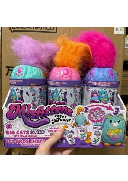 Missfittens Peluş Oyuncak Kedi Yüksek Kalite Yumuşacık Surpriz Misfittens Kedileri 1 Adet