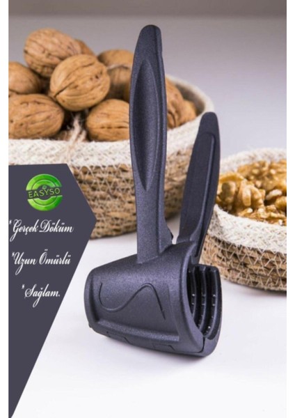 Luxury Gerçek Döküm Narenciye Limon Sıkacağı + Sarımsak Ezici + Ceviz Kıracağı + Fındık Kıracağı 4'lü Set 1 Adet