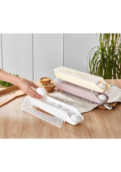 Luxury Buzdolabı Yumurta Organizeri - Yumurta Saklama Kabı - 7 Yumurta Kapasiteli 1 Adet