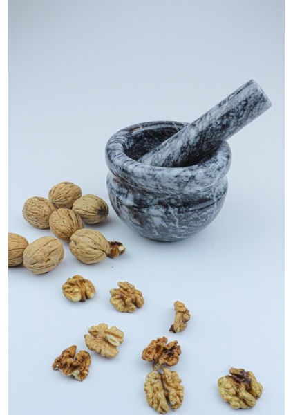 Luxury Damarlı Gri Naturel Mermer Mermer Havan 1 Adet fiyatları