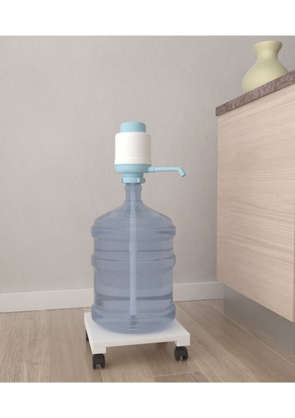 Luxury Tekerlekli Damacana Altlığı Tüp Altlığı Saksılık / Beyaz 1 Adet