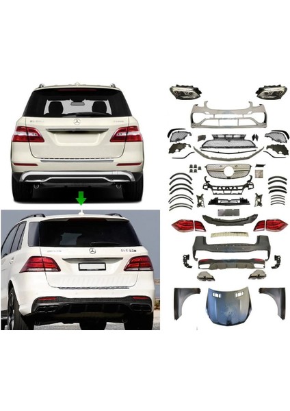 Mercedes Ml W166 Gle63 Dönüşüm Body Kit Seti Full Facelift