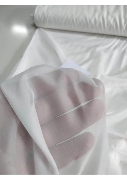 Düz Krep Tül Perde Ekru Krem Pilesiz Dikim -VLA100 modelleri