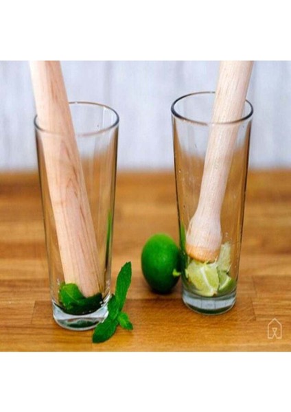 Luxury Mojito Tokmağı Ahşap Bar Tokmağı Kokteyl Tokmağı Tokmak Bar Tipi Mojito Kokteyl Şeker Ezme 1 Adet