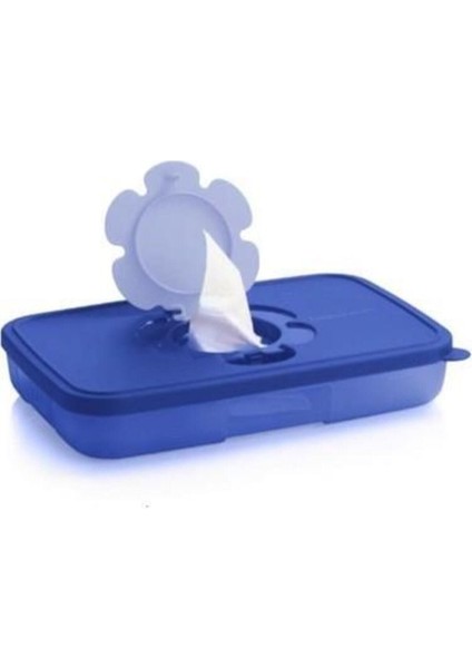 Luxury Tupperware Ince Islak Mendil Kutusu- Mavi 1 Adet