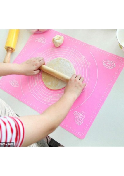Luxury Silikon Hamur Açma Matı Büyük Boy 40X50CM 1 Adet