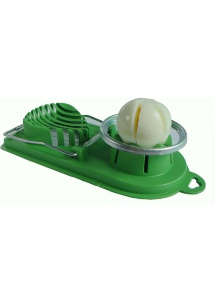Luxury Yumurta Dilimleyicisi Haşlanmış Yumurta Dilimleme Aleti Egg Cutter Pratik 2 Fonksiyonlu Dilimleyici 1 Adet