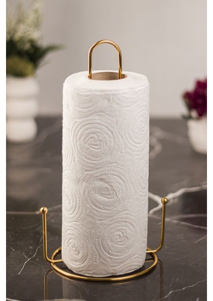 Luxury Gold 3'lü Servis Sunum Seti & Havluluk & Peçetelik & Nihale Paslanmaz 1 Adet