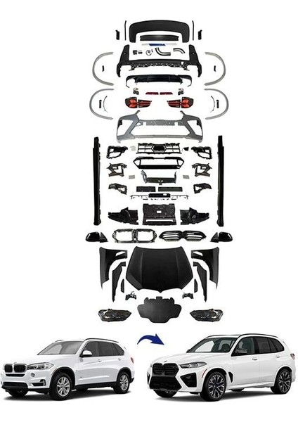 Bmw X5 F15 To G05 Dönüşüm Body Kit Seti Full Facelift 2012 / 2017