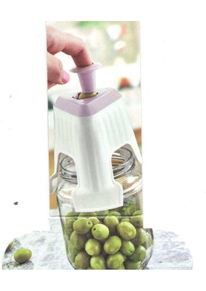 Luxury Pratik Mutfak Gereçleri-Zeytin Çizme Aparatı - Kesme Makinesi - Parmaklık HEDIYELI-18399 1 Adet