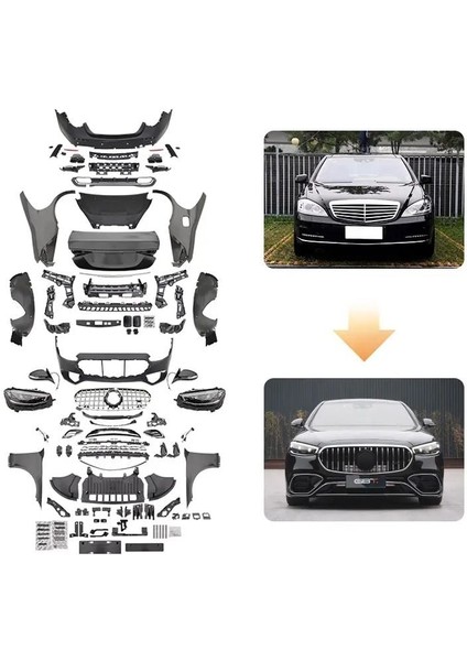 Mercedes W221 To W223 S450 Dönüşüm Body Kit Seti Full Facelift
