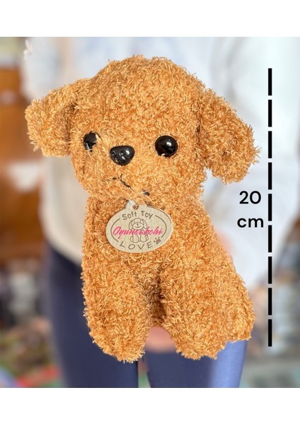 Sevimli Köpek Kaniş Peluş Oyuncak 20 cm Puppy Gerçekçi Ev Dekorasyon 1 Adet modelleri