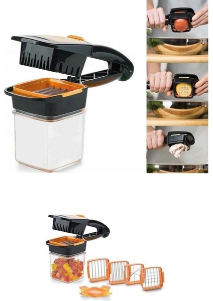 Luxury Nicer Dicer 5 in 1 Pratik Hazneli Sebze Meyve Doğrayıcı Dil 1 Adet