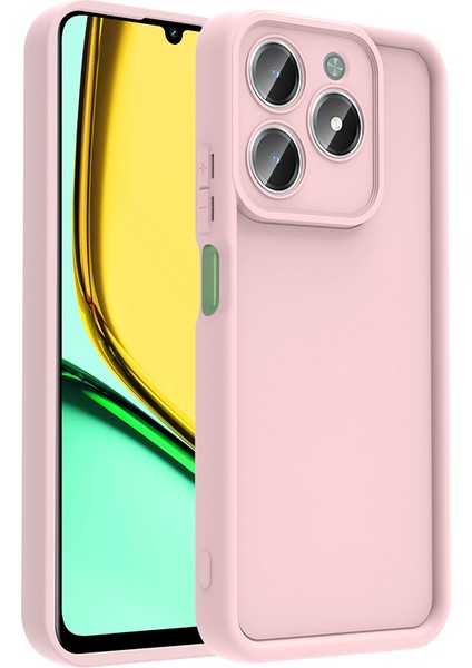 Realme C61 Kılıf Kamera Korumalı Iksp Ananas Kapak - Pembe