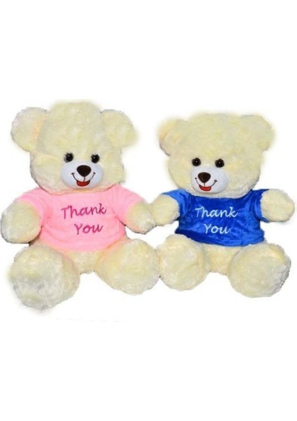 001507 T-Shirtlü Oturan Peluş Ayı 38 cm 1 Adet