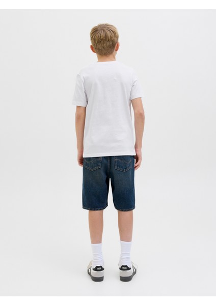 Jack Jones Jjbarbados Tee Ss Crew Neck Jnr Çocuk Beyaz Tshirt 12269841-01 modelleri