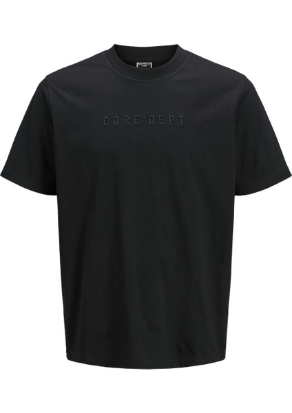 Jack Jones Jcorecharge Mold Tee Ss Crew Neck Ln Erkek Siyah Tshirt 12273070-02