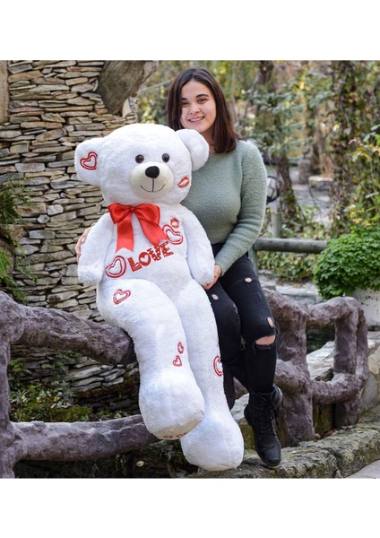 Sevgililer Günü 140 cm Baskılı Sevimli Peluş Ayıcık 1 Adet