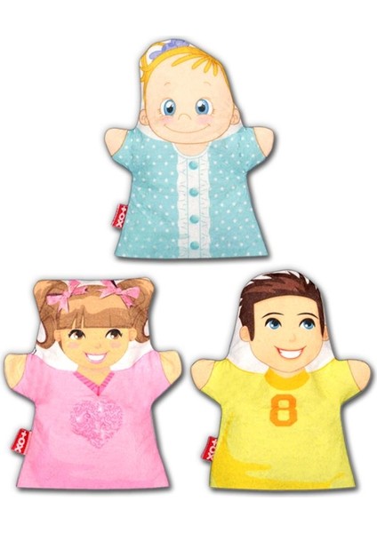 3 Parça Kardeşler El Kukla Set , Eğitici Oyuncak