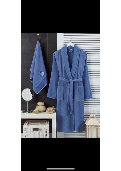 Havlulu Bornoz 2'li Set