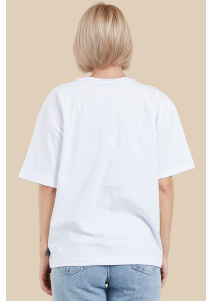 Ayıcık Işlemeli Oversize T-Shirt Bol Salaş Tişört fırsatları