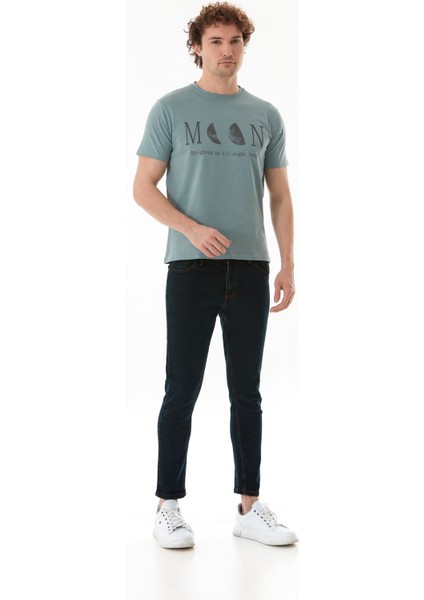 Fermuarlı Straight Jean Pantolon