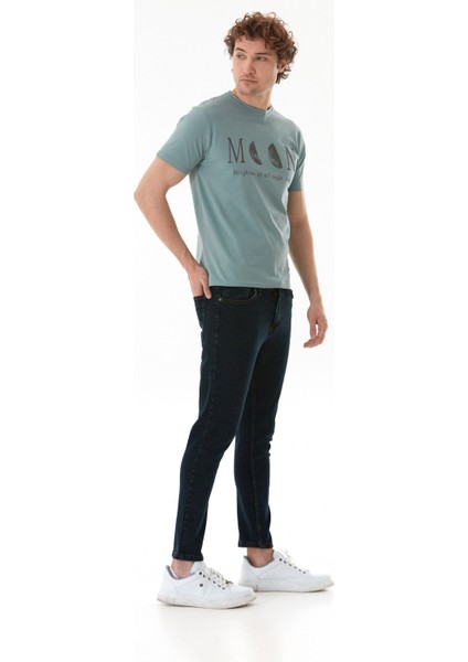 Fermuarlı Straight Jean Pantolon