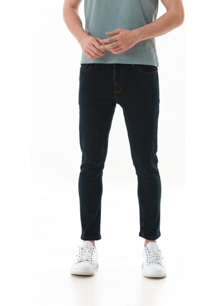 Fermuarlı Straight Jean Pantolon