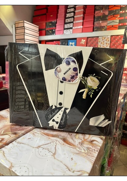 3 Parça Iç Içe Damat Kutusu