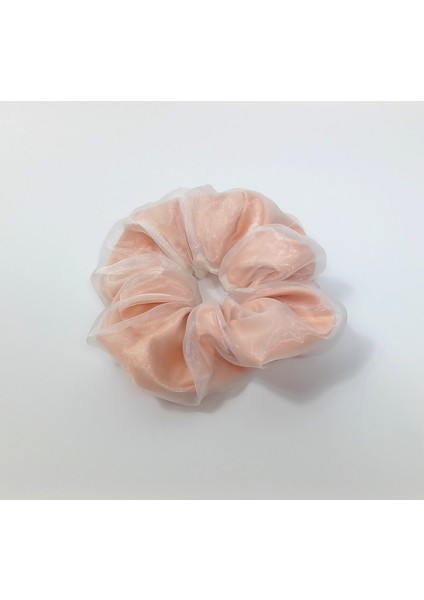 Saten ve Organze Dokulu Saç Tokası Ekru-Somon fiyatları