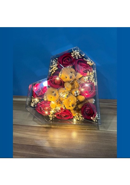 Kristal Güllü Ayıcıklı Hediye Kutusu