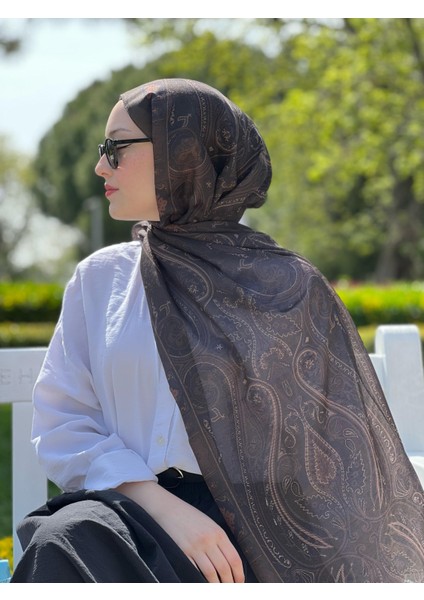 Retro Etnik Desen Soft Pamuk Şal