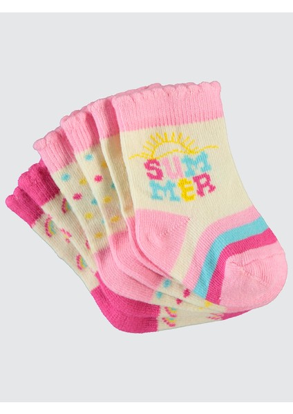 Kız Bebek 3'lü Çorap Set 6-18 Ay Pembe