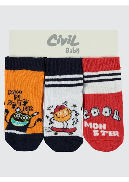 Erkek Bebek 3'lü Çorap Set 6-18 Ay Lacivert fiyatları