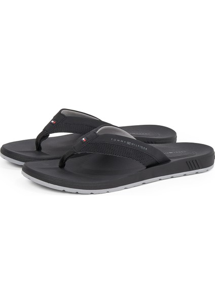 Siyah Erkek Plaj Terliği Molded Hılfıger Beach Sandal