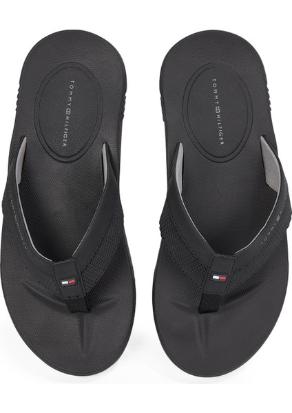 Siyah Erkek Plaj Terliği Molded Hılfıger Beach Sandal