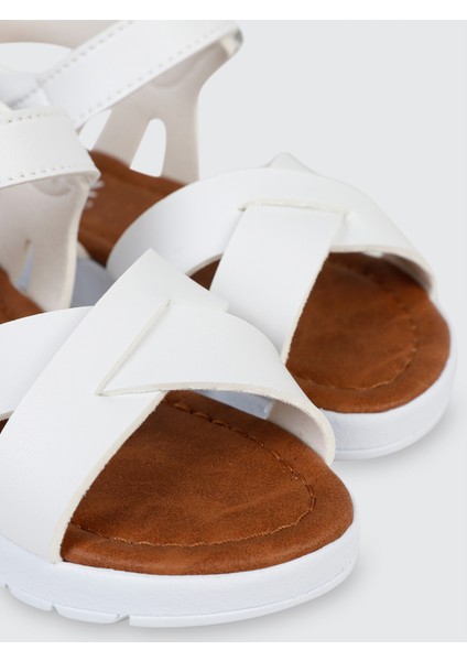 Kız Çocuk Sandalet 26-30 Numara Beyaz fırsatları