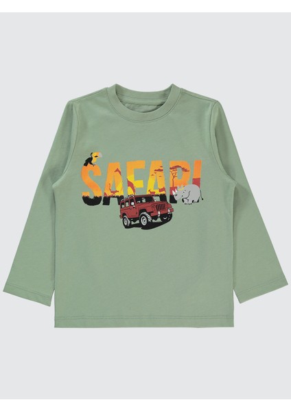 Erkek Çocuk Sweatshirt 2-5 Yaş Soft Haki