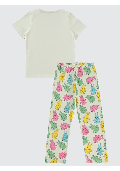 Civil Grils Kız Çocuk Pijama Takımı 6-9 Yaş Ekru fiyatları