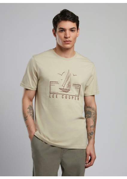 Yuvarlak Yaka Bej Erkek T-Shirt 252 Lcm 242038 Mark Bej fiyatları