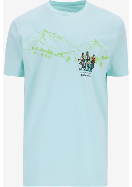 D5SM-TST3705 Mint Bisiklet Yaka Relaxed Baskılı Erkek T-Shirt
