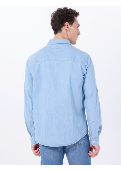 Relaxed Mavi Erkek Denim Gömlek M5SM-GML1045 indirimleri