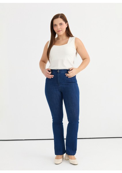 Normal Bel Normal Mavi Kadın Pantolon 25YSL5386-BB fiyatları