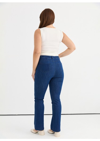 Normal Bel Normal Mavi Kadın Pantolon 25YSL5386-BB fırsatları