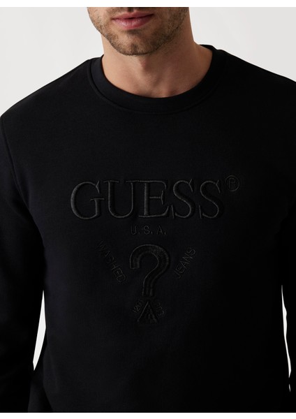 Bisiklet Yaka Siyah Erkek Sweatshırt M5RQ08KCN01JBLK Beau Cn Sweatshırt