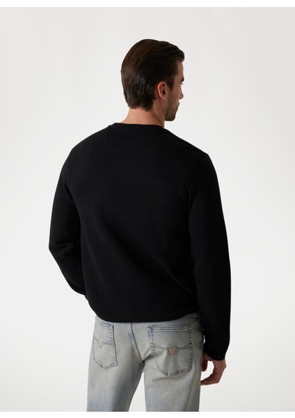 Bisiklet Yaka Siyah Erkek Sweatshırt M5RQ08KCN01JBLK Beau Cn Sweatshırt
