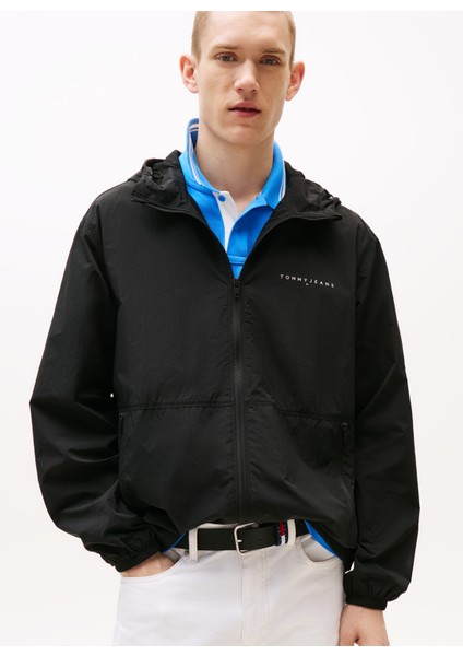 Regular Fit Siyah Erkek Ceket DM0DM21393BDS Tjm Chı Wındbreaker fiyatları