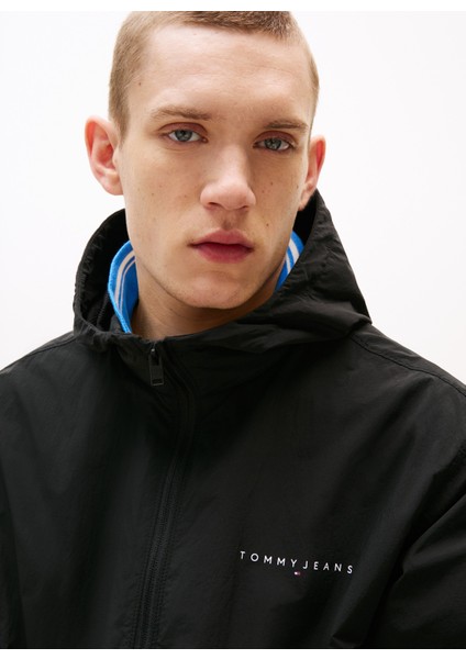 Regular Fit Siyah Erkek Ceket DM0DM21393BDS Tjm Chı Wındbreaker modelleri